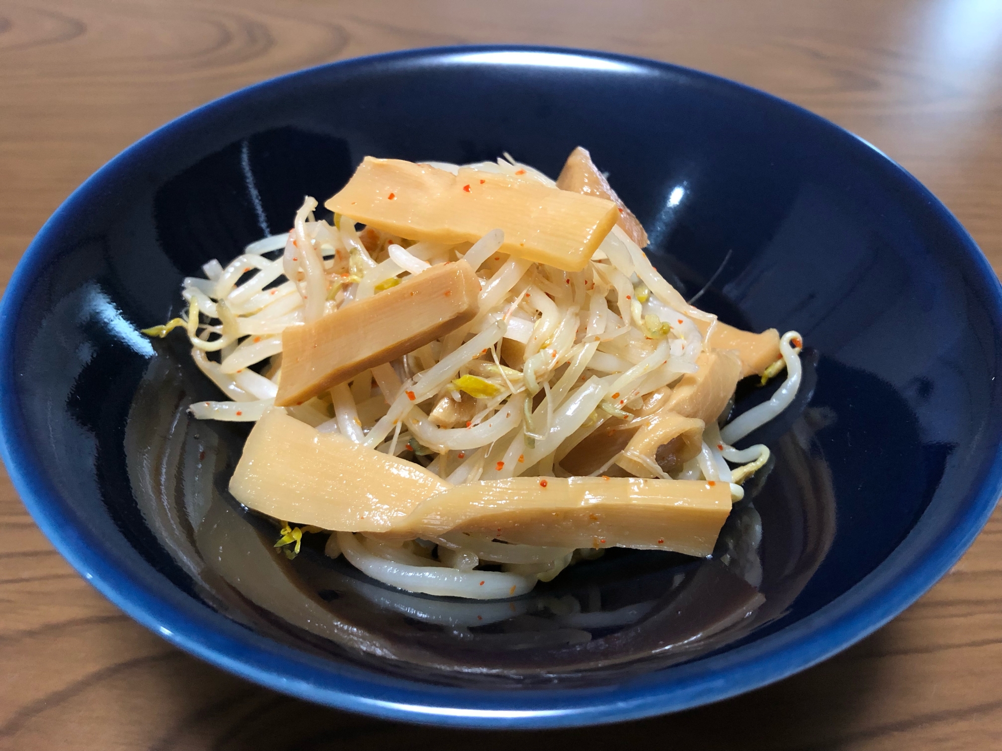 電子レンジで簡単！おつまみピリ辛もやしメンマ