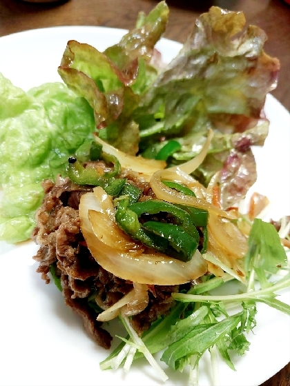 牛タンと玉ねぎの炒め物