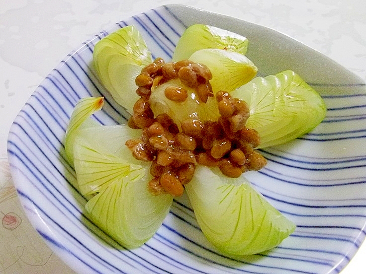 美味しい～!!まるごと玉ねぎno納豆かけ