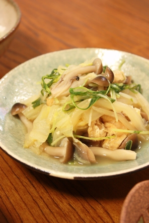 白菜と水菜のあっさり煮