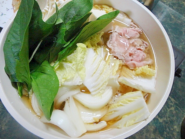 豚肉とほうれん草のポパイ鍋 レシピ 作り方 By すいかサマ 楽天レシピ