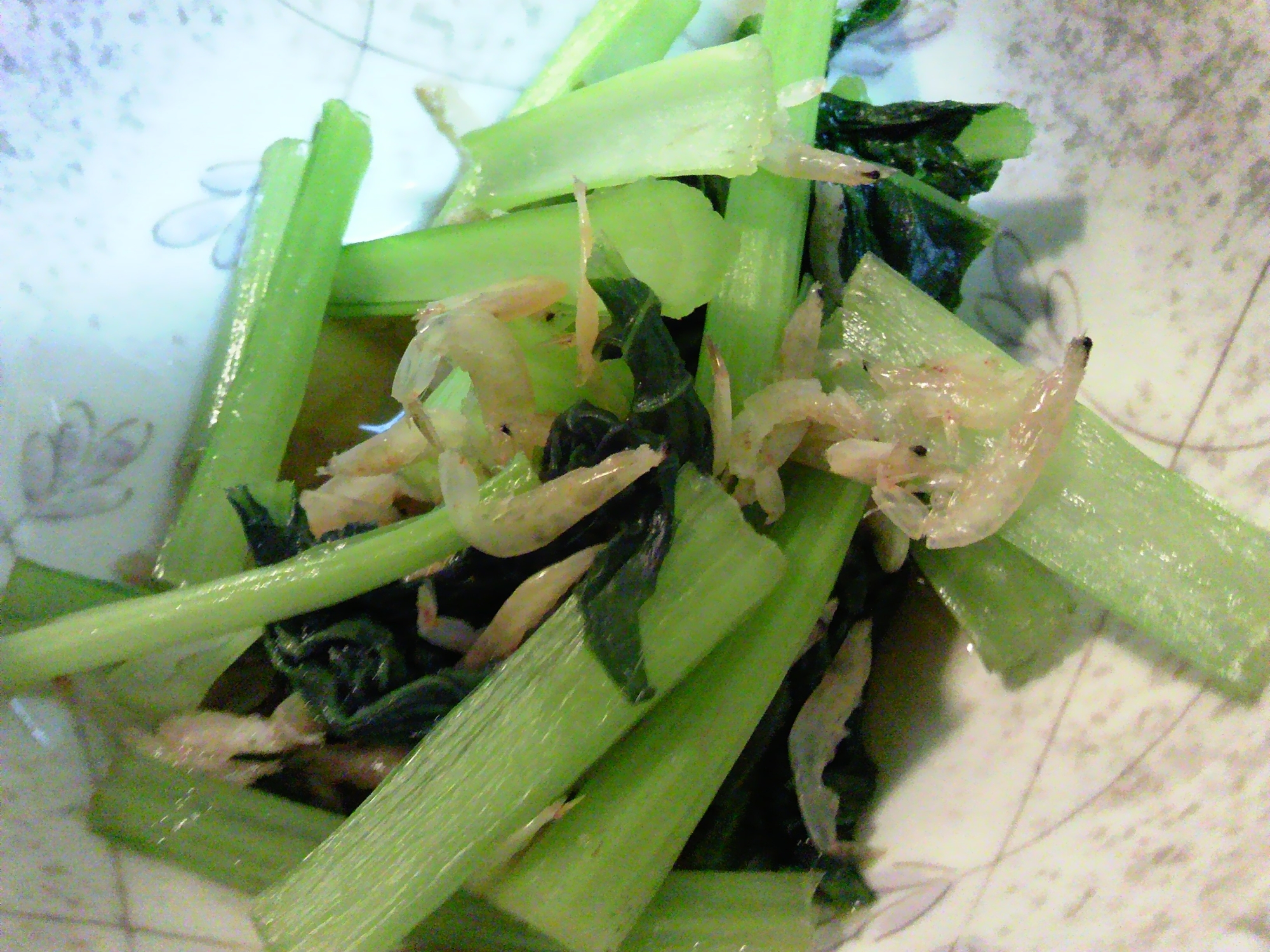 小松菜と干しエビのさっと煮