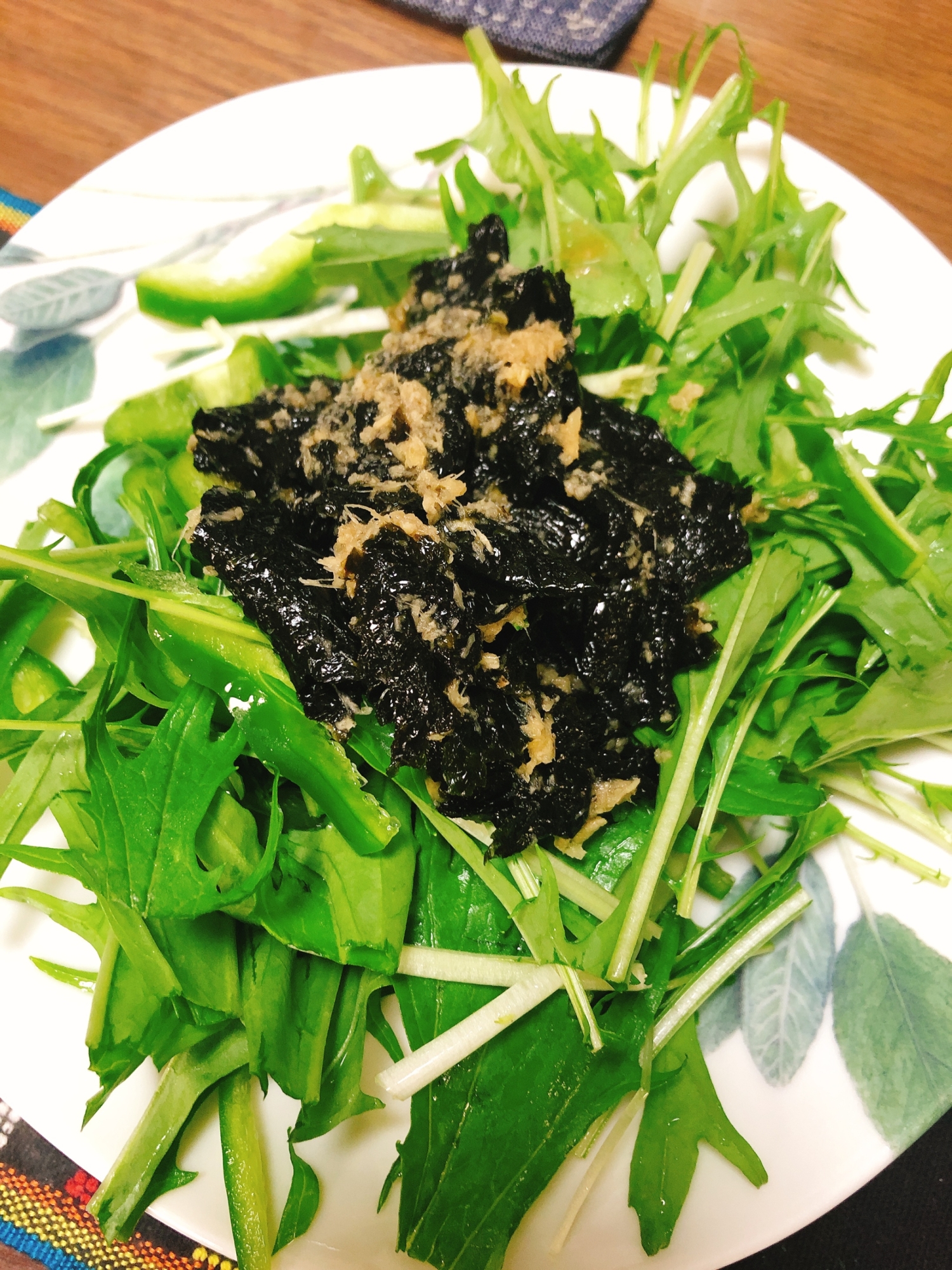 水菜の海苔サラダ