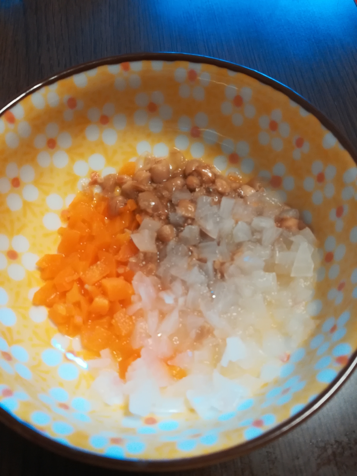 離乳食中期★にんたま納豆