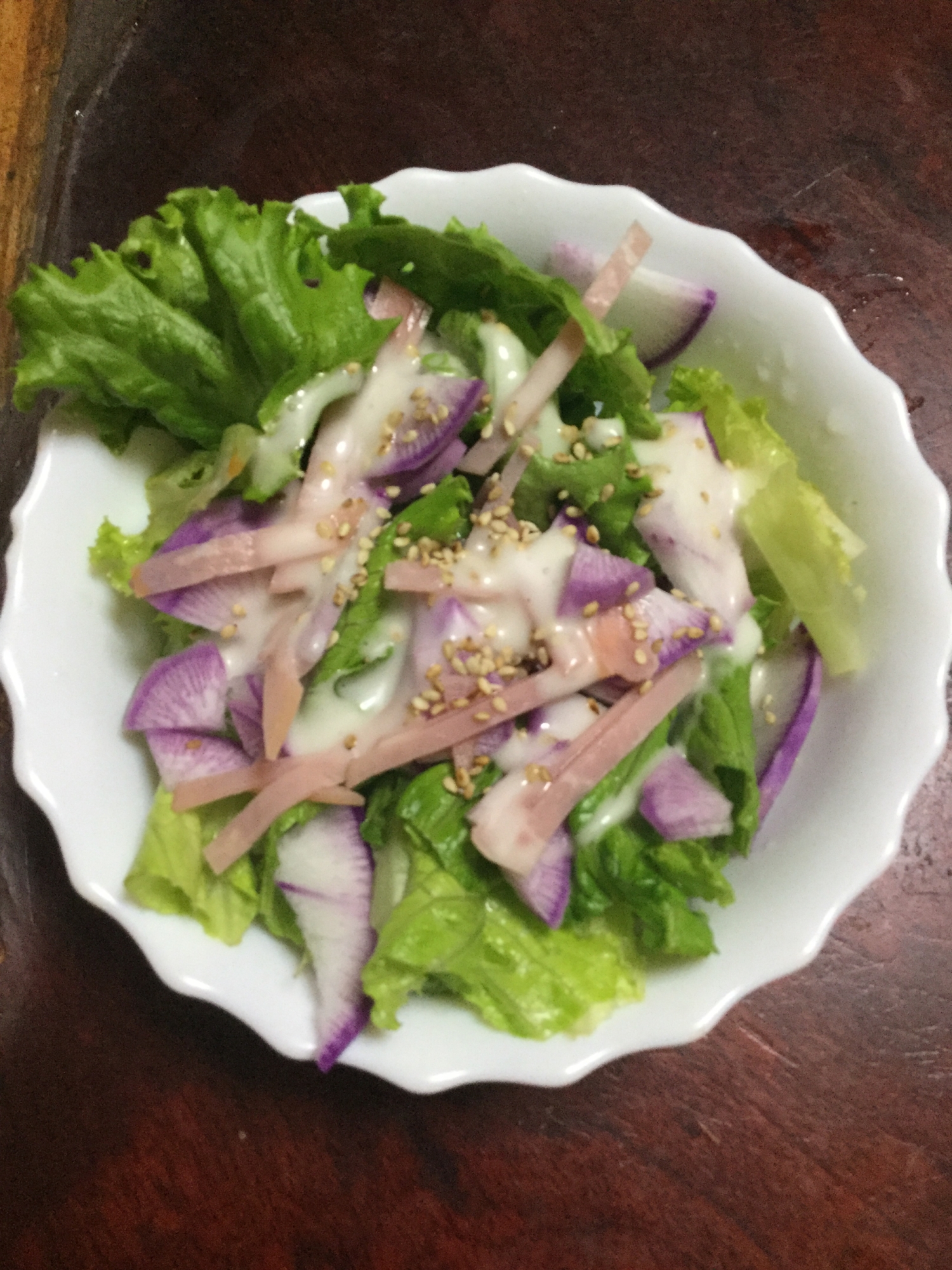 ハムと紫大根のフレンチサラダ レシピ 作り方 By とりあえず乾杯 楽天レシピ ハムと紫大根のフレンチサラダ レシピ 作り方 By とりあえず乾杯 楽天レシピ