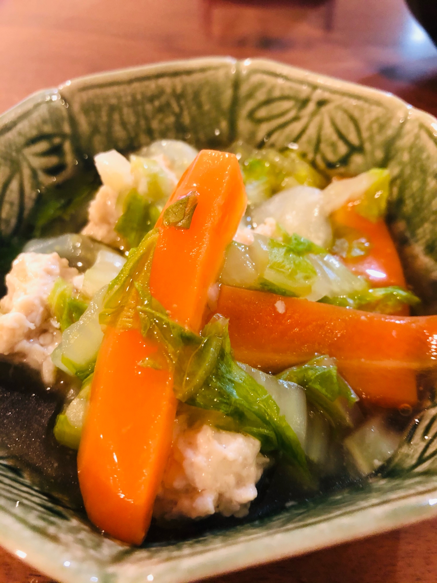 鶏団子の和風野菜あんかけ