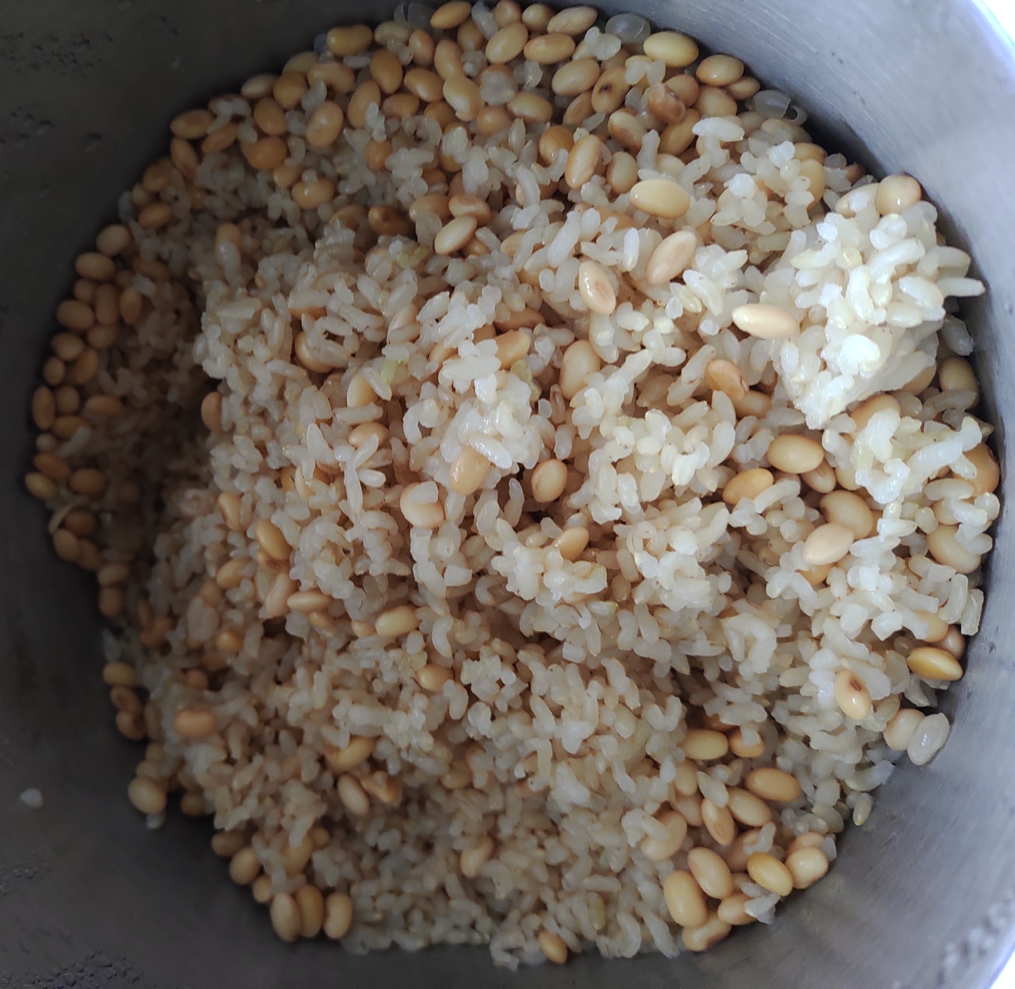 極小大豆の玄米ご飯