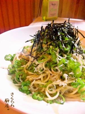 さっぱり塩味がイイ★ししとうとシラスの和風パスタ。