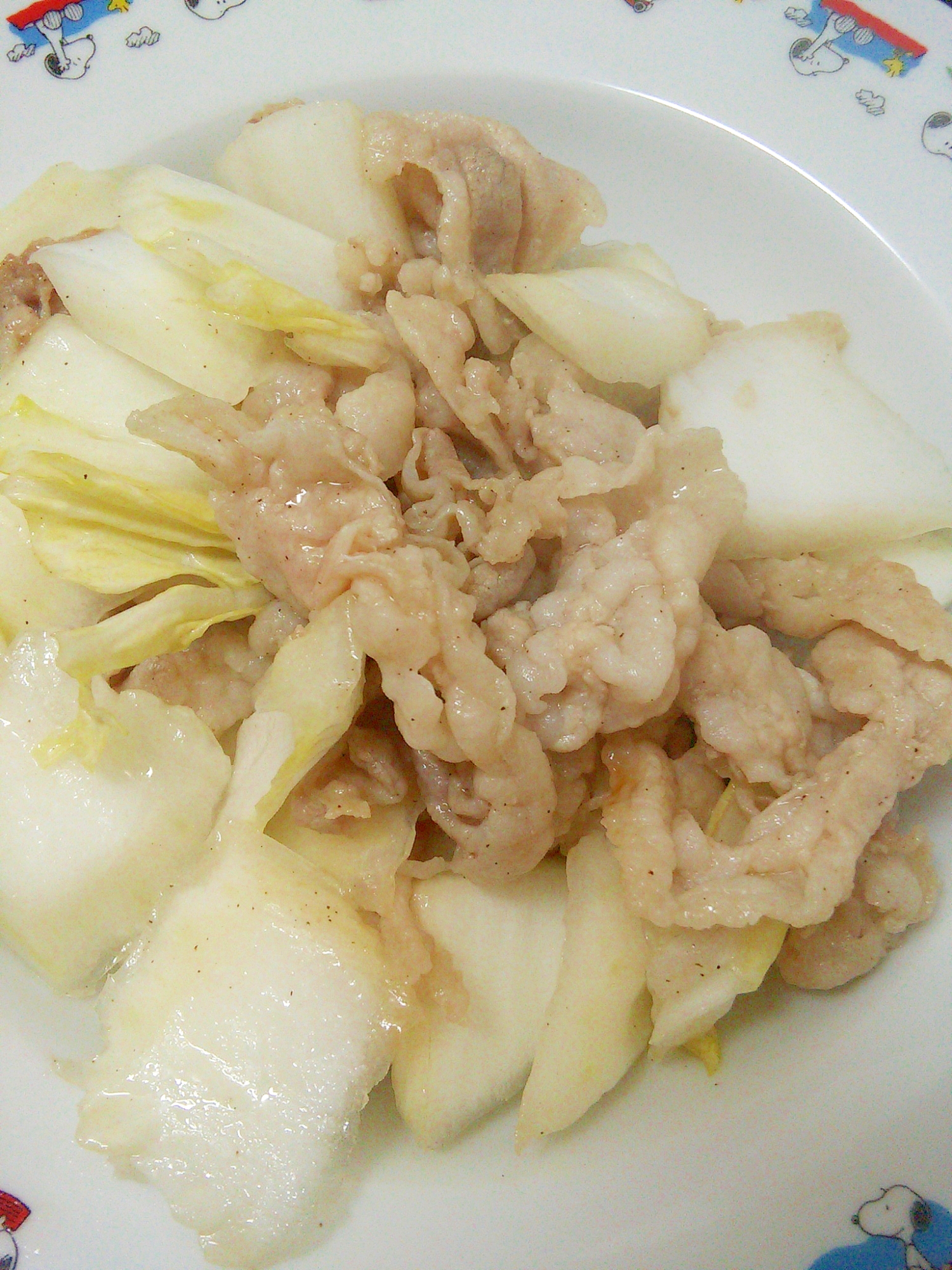 簡単★とろり豚薄切り肉と白菜の塩レモン炒め