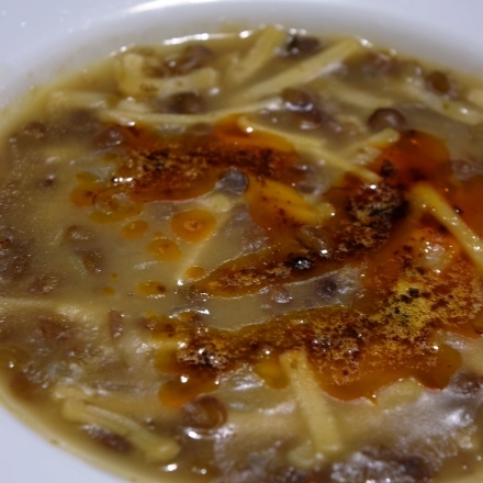 トルコ料理★レンズ豆とパスタのスープ