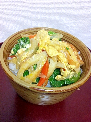 からし菜入り木の葉（このは）丼ぶり