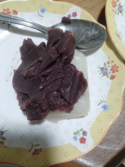 レンジで簡単、あんこもち