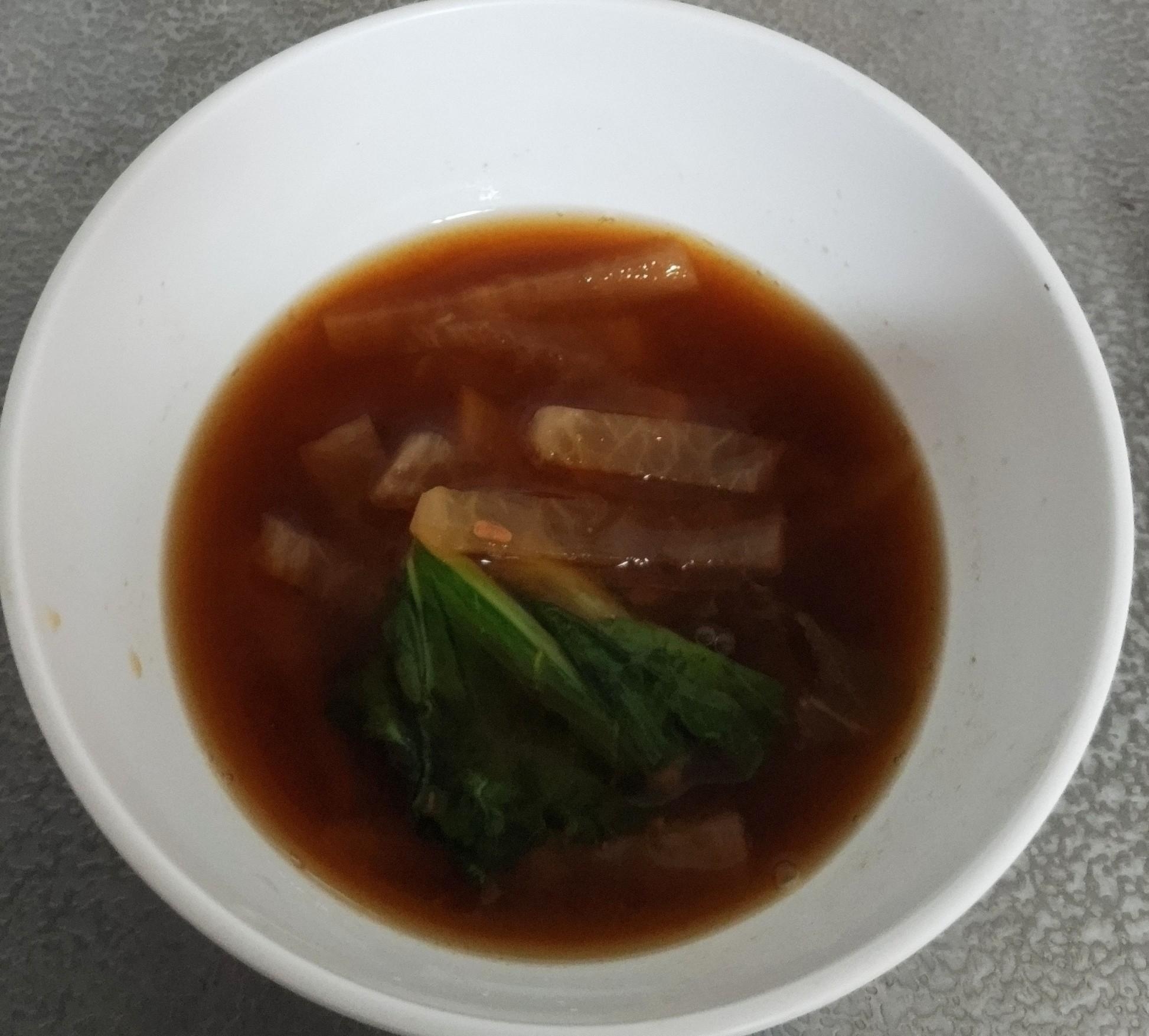大根と小松菜の味噌汁