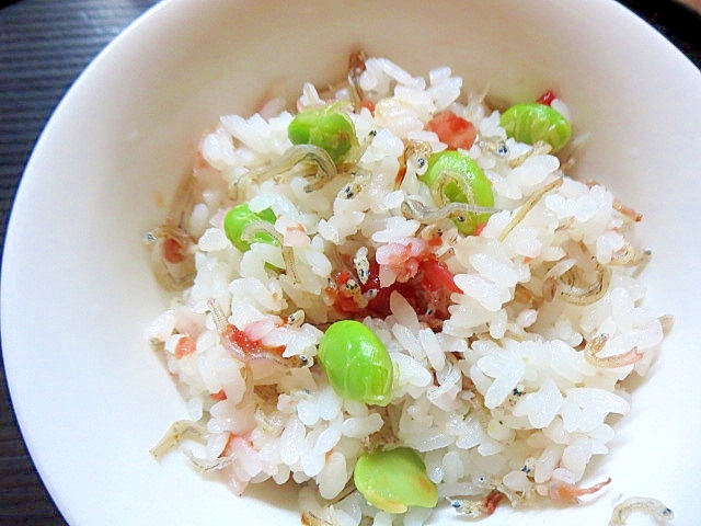 枝豆しらす梅ご飯