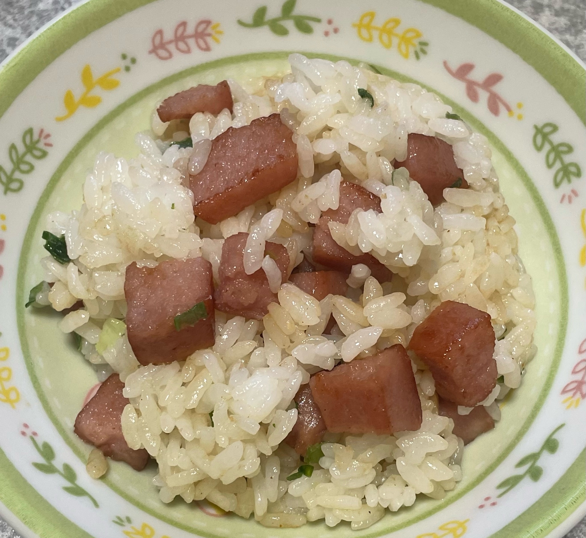 魚肉ハンバーグの炒飯