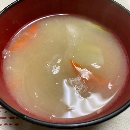 玉ねぎ＆人参の味噌汁