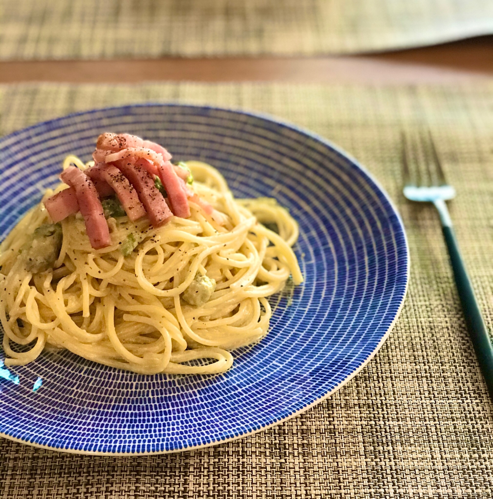 コクとろ⋆アボカドとベーコンの豆乳クリームパスタ