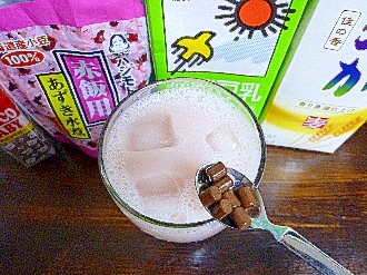 アイス♡チョコベビー入♡小豆ソイミルク酒