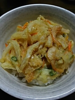 麺つゆで簡単かき揚げ丼 レシピ 作り方 By Mint74 楽天レシピ