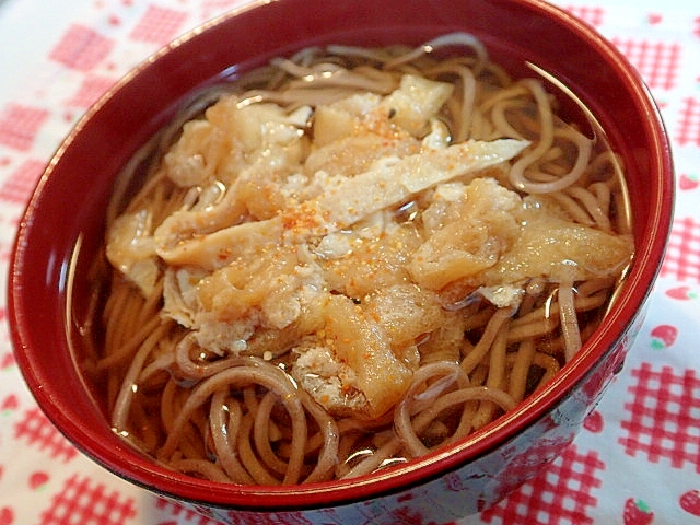 レンジ使用　きつね蕎麦♬