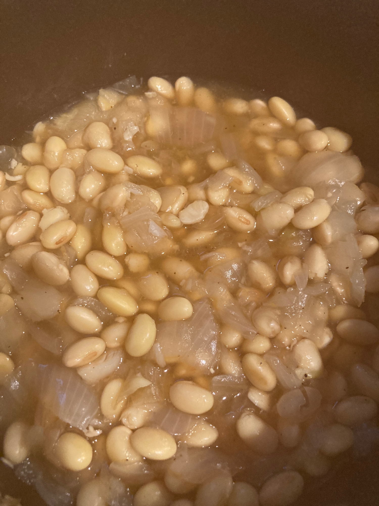 和おつまみ。電気圧力鍋で！大豆のコンソメ煮