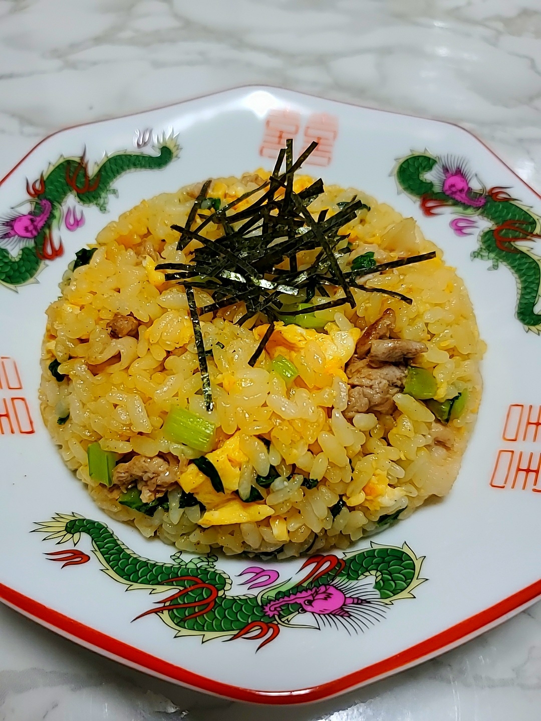 豚肉と小松菜の味噌炒飯