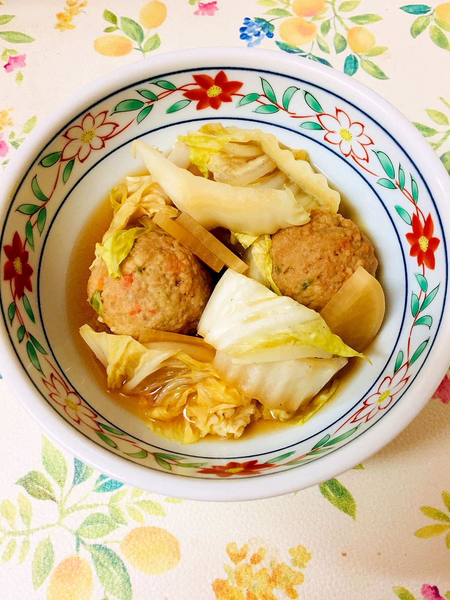 冷凍活用！肉団子と大根と白菜の和風煮