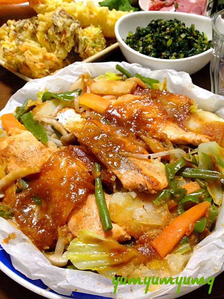 鮭のちゃんちゃん焼きです 混ぜるほどに美味しいっ レシピ 作り方 By ゆんゆんゅん 楽天レシピ