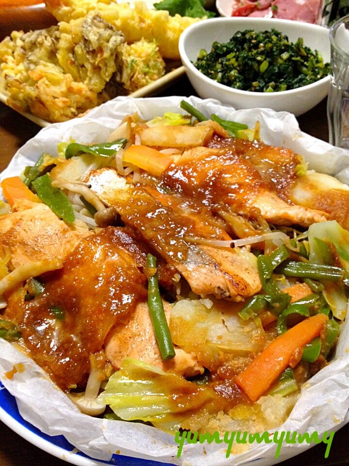 鮭のちゃんちゃん焼きです 混ぜるほどに美味しいっ レシピ 作り方 By ゆんゆんゅん 楽天レシピ