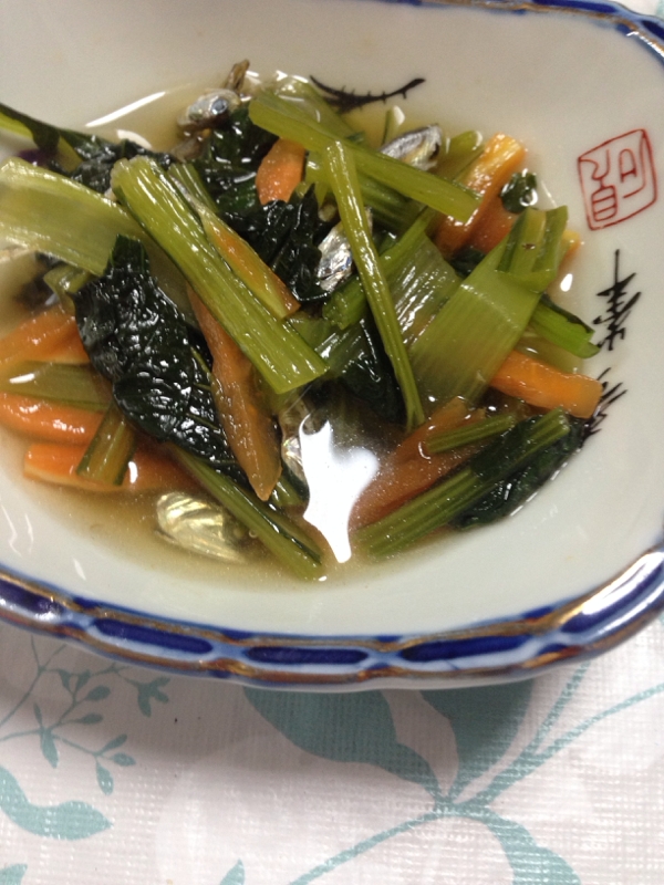 小松菜とかたくちいわしの煮浸し(*^^*)☆