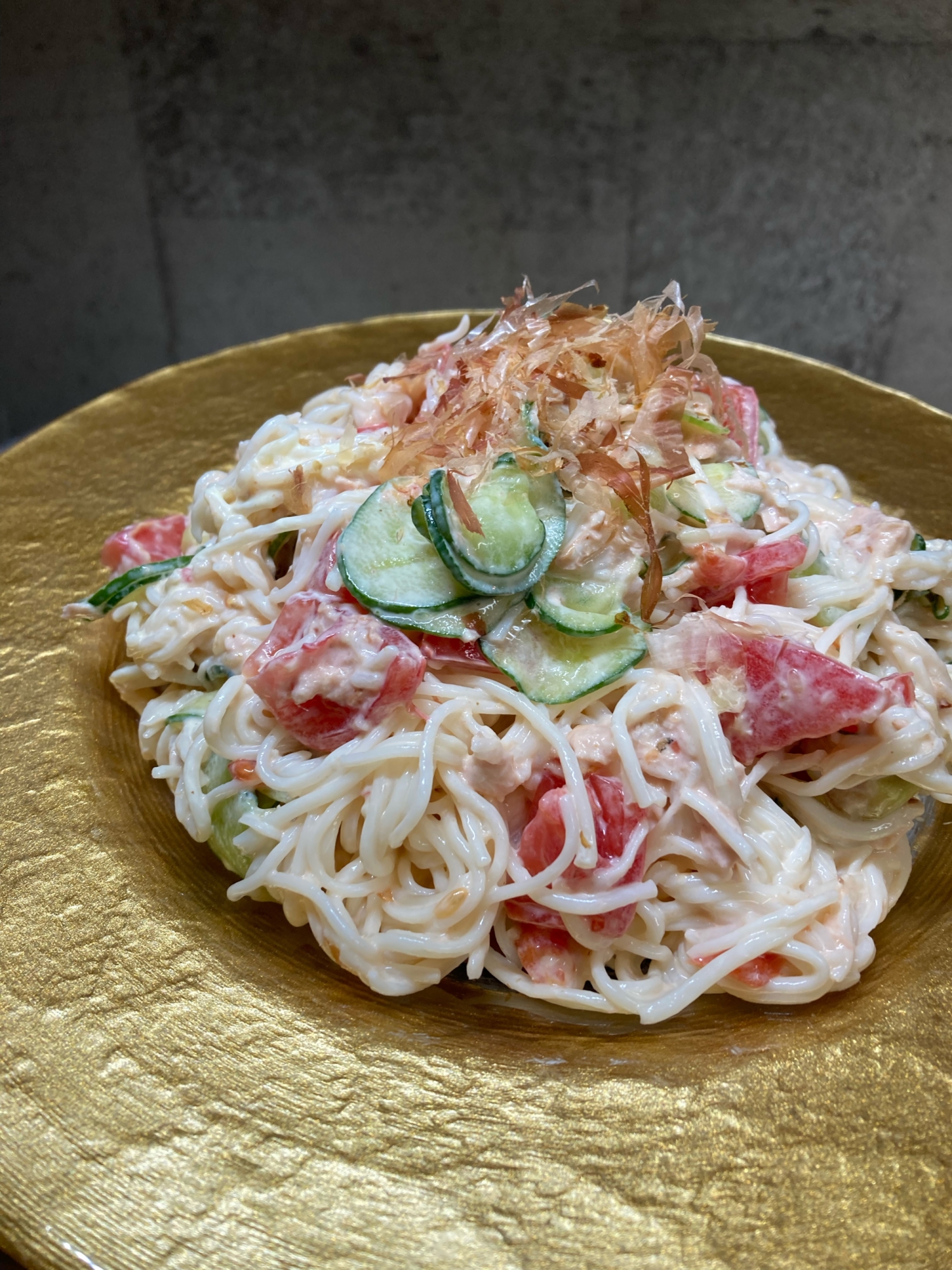 残ったそうめんで簡単そうめんサラダ！