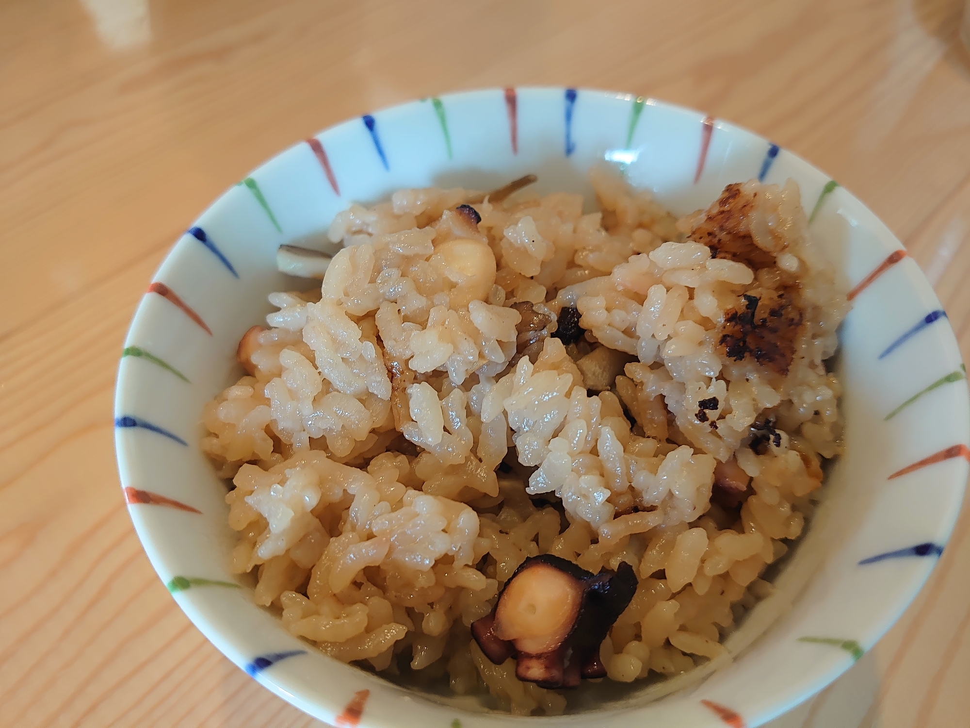 ダッチオーブンで作るたこ飯