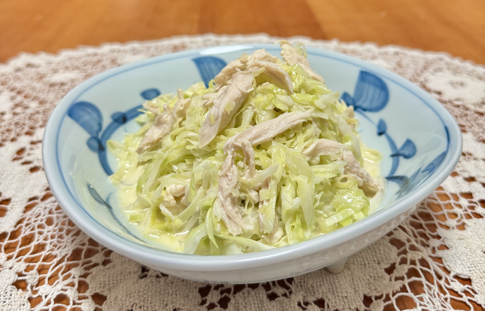 ささみフレークと千切りキャベツの☆温サラダ