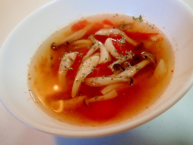 トマトとしめじのブイヨンスープ レシピ 作り方 By ぷ みぃまま 楽天レシピ