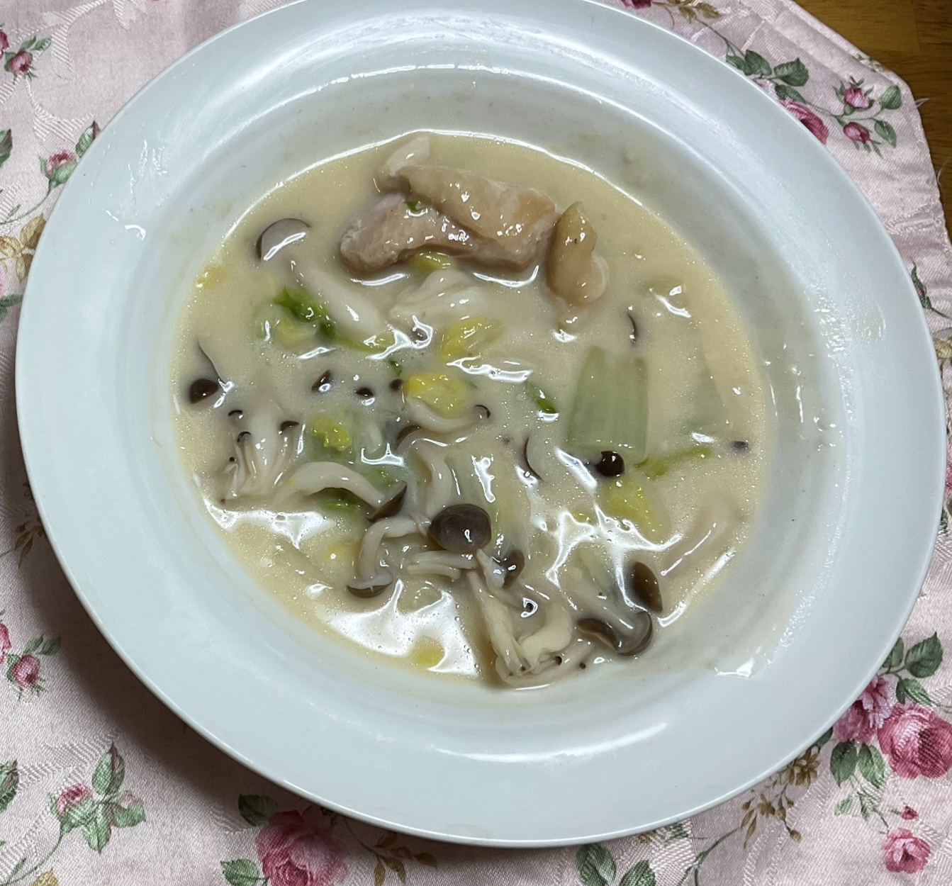 白菜のクリームスープ