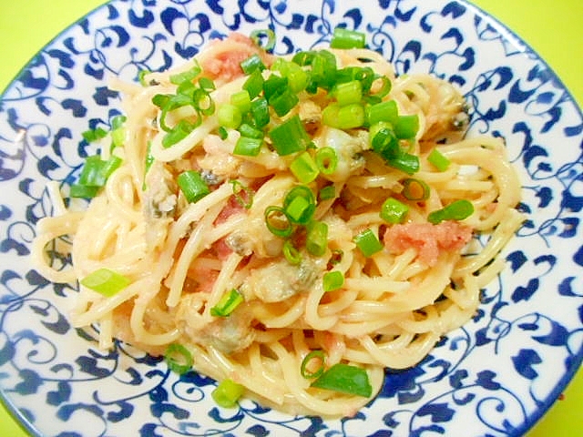 あさり明太子マヨパスタ