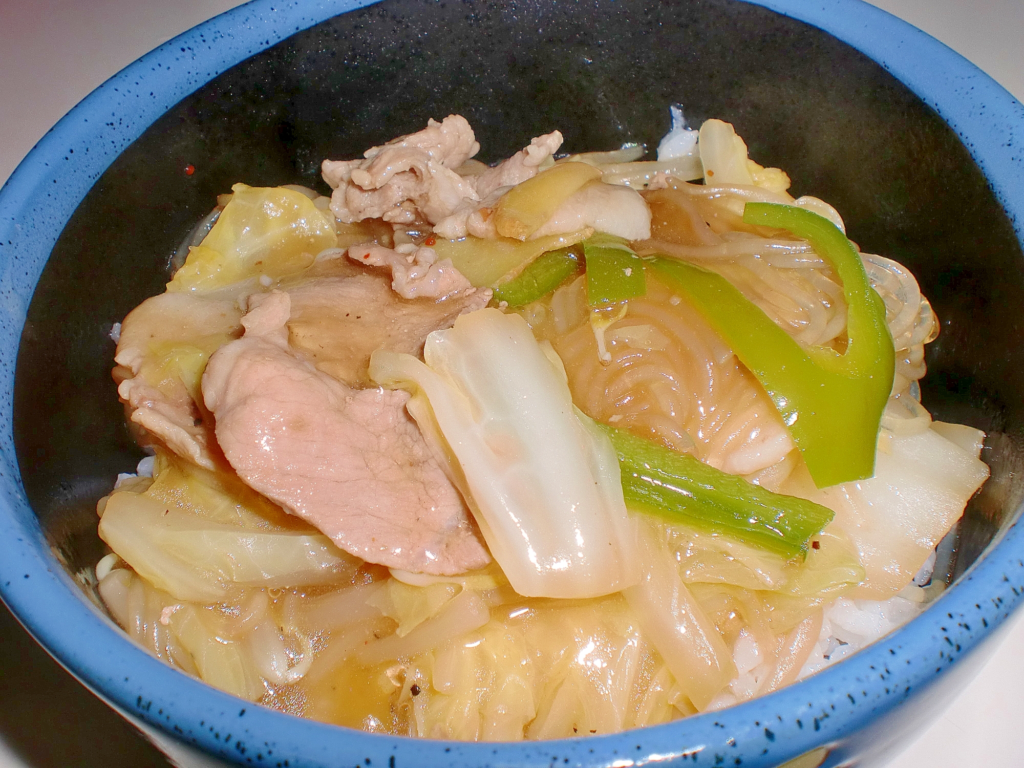 温か もやし春雨丼