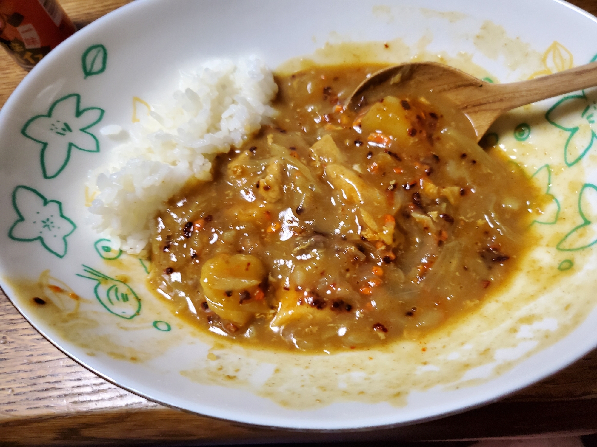 里芋白菜の食べるラー油カレー
