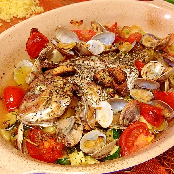 簡単!手早く!鯛のアクアパッツァ