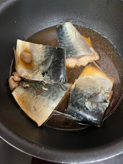 めんつゆで(^○^)サバの煮つけ