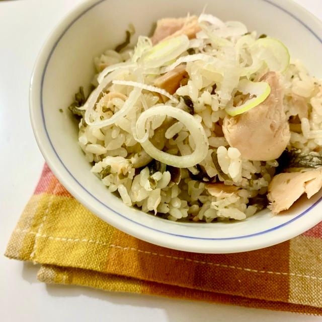 塩昆布と鮭の炊き込みご飯