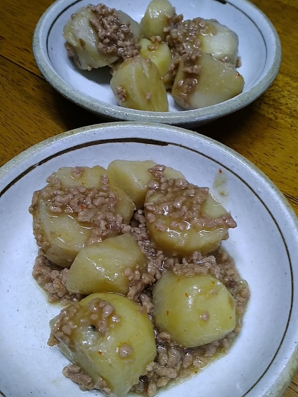 レンジで時短♪じゃがいものそぼろ煮