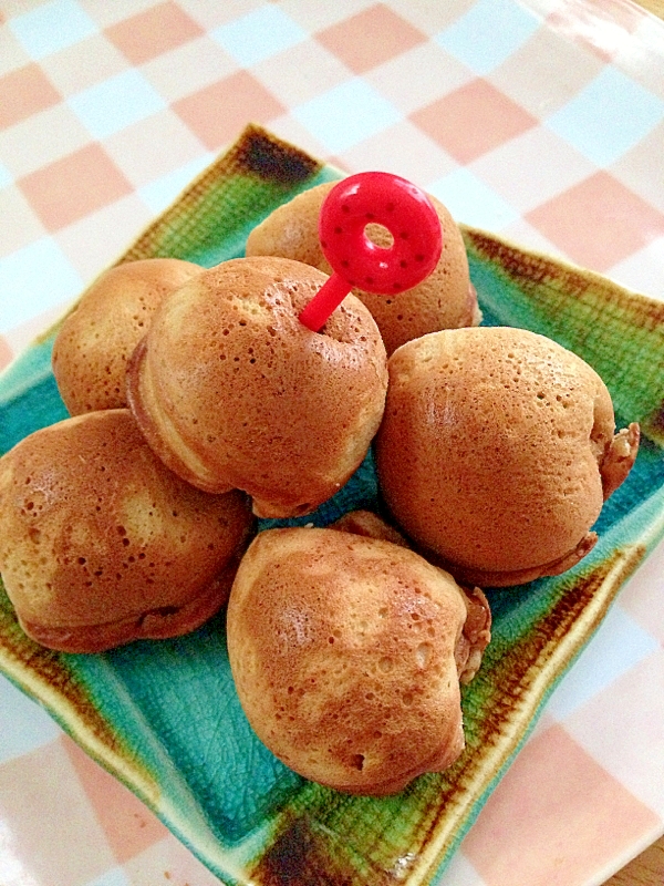 たこ焼き器で！カフェオレベビーカステラ♡