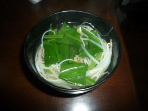 お米の麺で簡単★つるつるスープ