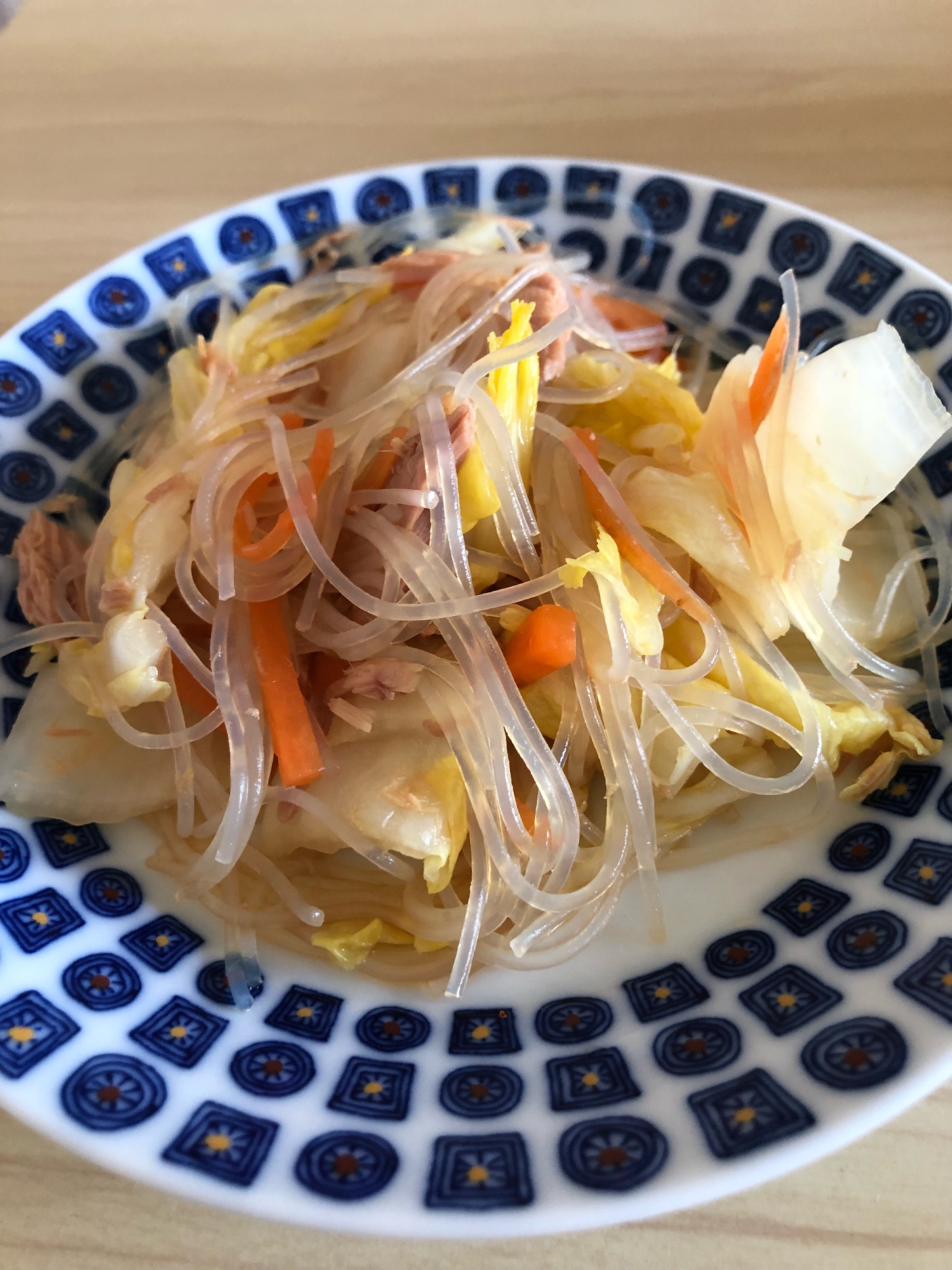 レンジで簡単！白菜ツナ春雨♡