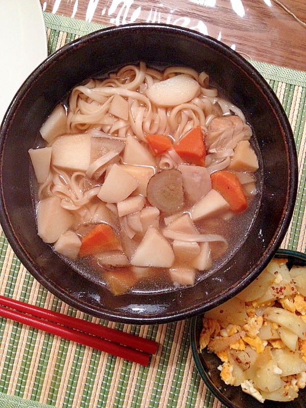 おせちリメイク☆筑前煮で簡単煮込みうどん