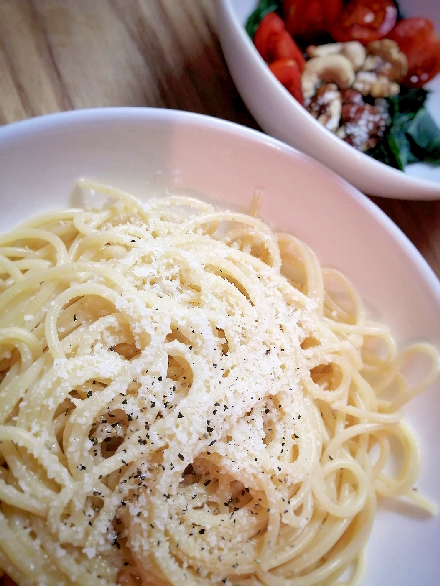 レンチン!ペコリーノロマーノで作るカチョエペペ