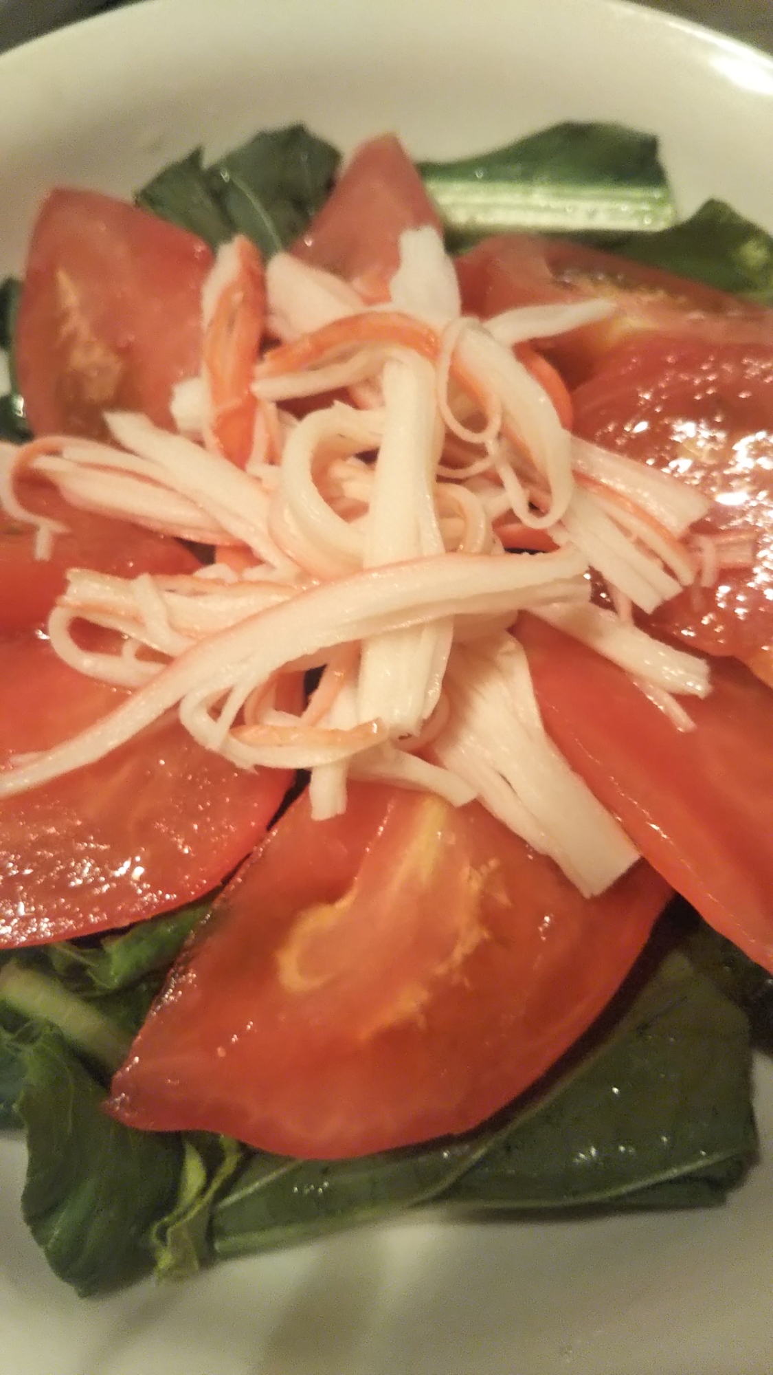 小松菜とトマトのサラダ
