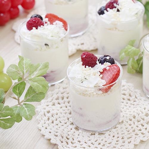 ブルーベリーのカップレアチーズ