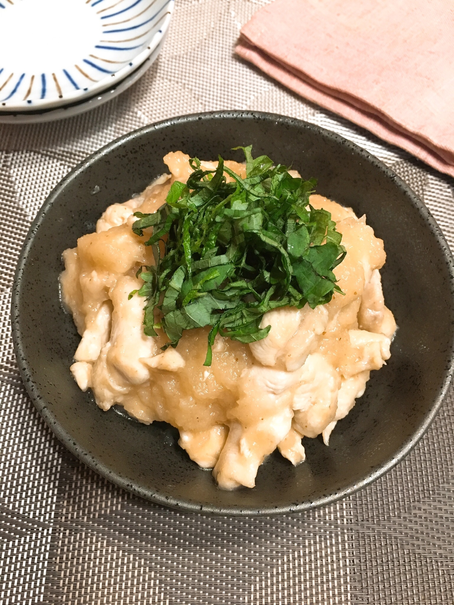 しっとり鶏胸肉♡梅みぞれ煮